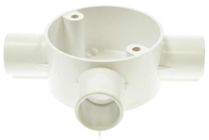 Schneider Electric T Piece, Conduit Fitting, 25mm Nominal Size, uPVC, White