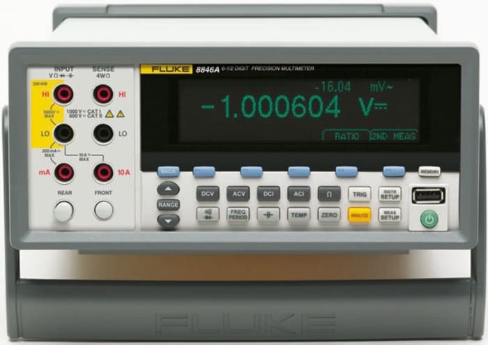 Fluke 8846A Bench Digital Multimeter, 10A ac 1000V ac 10A dc 1000V dc