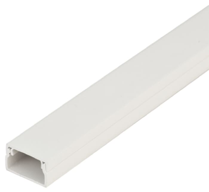 Schneider Electric SA White Mini Trunking Self-Adhesive - Closed Slot, W38 mm x D16mm, L3m, uPVC