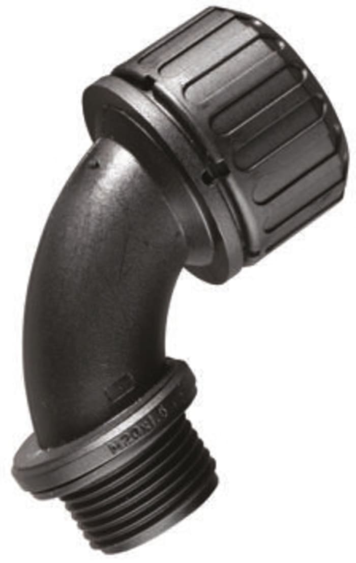 Kopex 90° Elbow, Cable Conduit Fitting, 20mm Nominal Size, M20, PP, Black