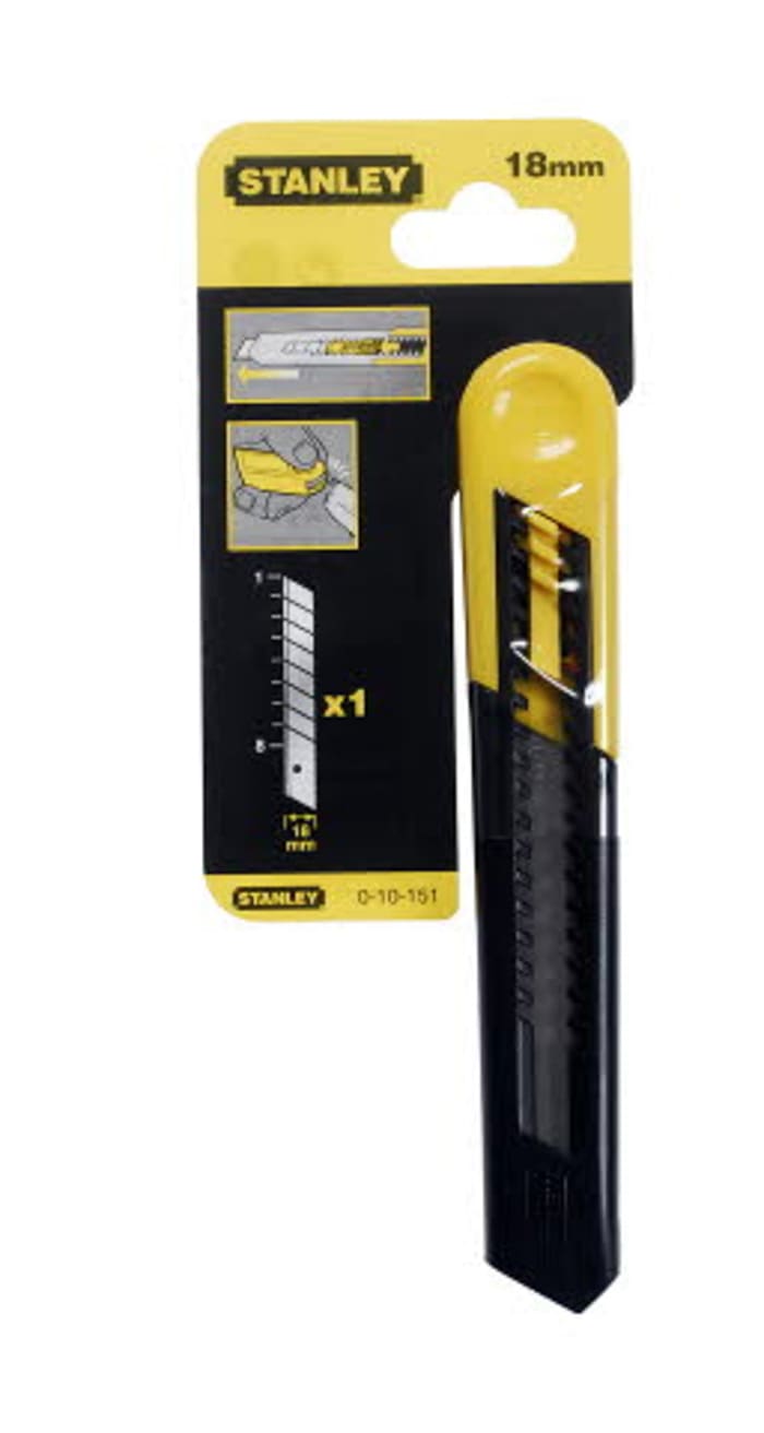 010151 Stanley Stanley Retractable 18.0mm Light Duty Safety Knife