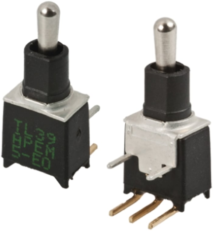 APEM Toggle Switch, PCB Mount, On-On, DPDT, Through Hole Terminal