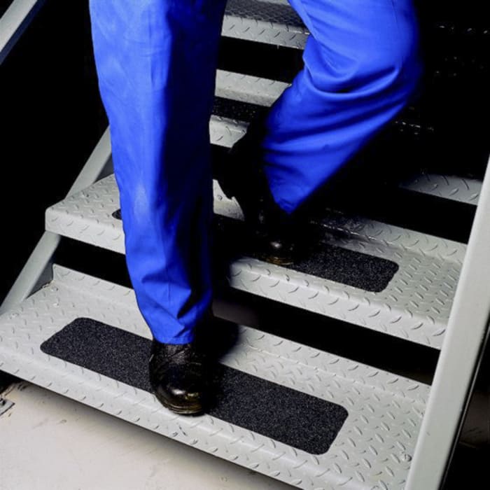 suelo antideslizante rocol 43535 negro plastico solido autoadhesivo individual alfombrilla safe step