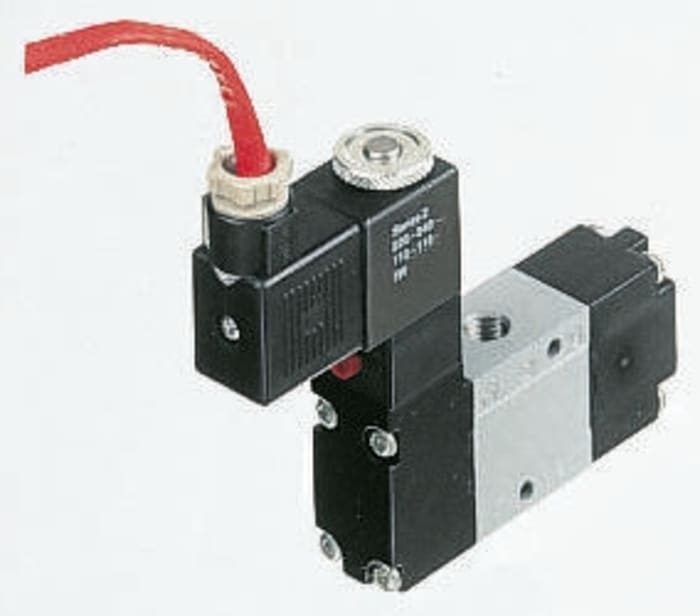 G1/8 5/2 solenoid/spring valve