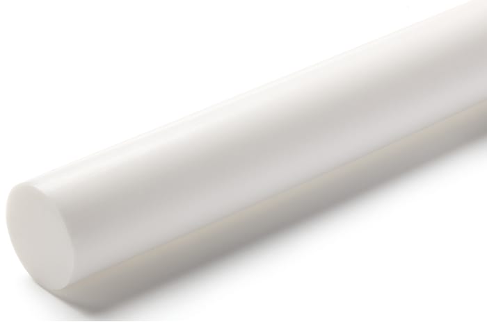 RS PRO Opaque Fluoroplastics PTFE Rod, 1m x 38mm Diameter