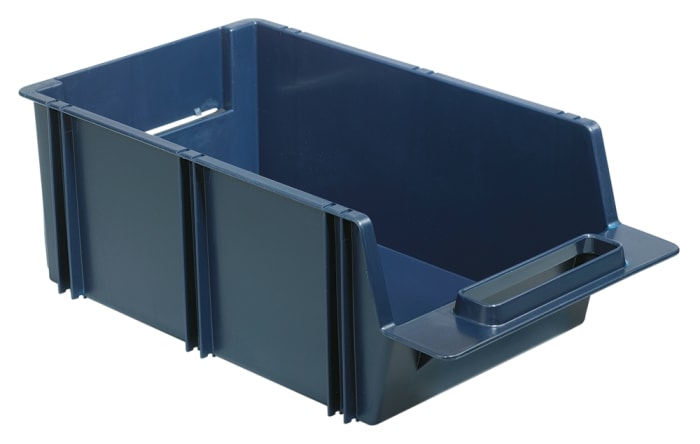 Bac de rangement Raaco Bleu en PP, 136mm x 210mm x 375mm