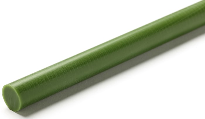 RS PRO, RS PRO Green Nylon Rod, 1m x 15mm Diameter, 771-140