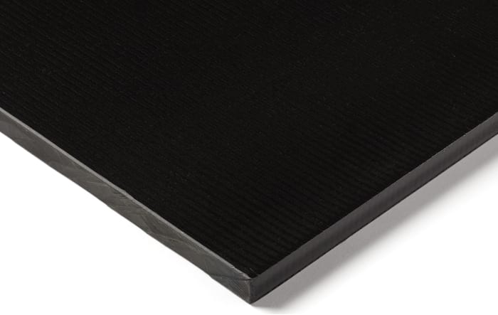 RS PRO Black Plastic Sheet, 500mm x 305mm x 25mm, Polyamide 6.6 glass fibre reinforced 30%
