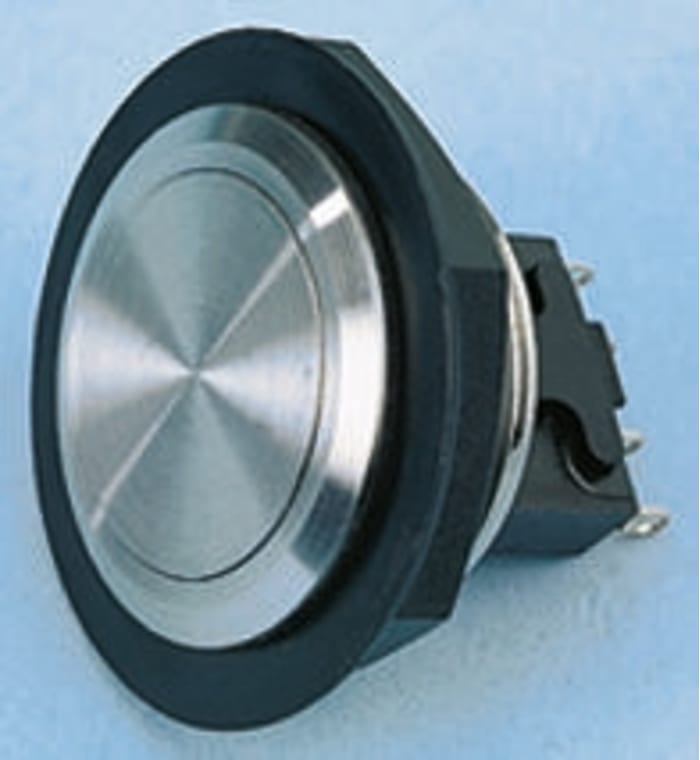 ITW Push Button Switch, Momentary, Panel Mount, 19.25mm Cutout, SPDT, IP67