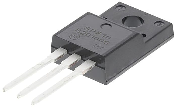 onsemi 100V 20A, Dual Schottky Diode, 3-Pin TO-220F MBRF20100CTG