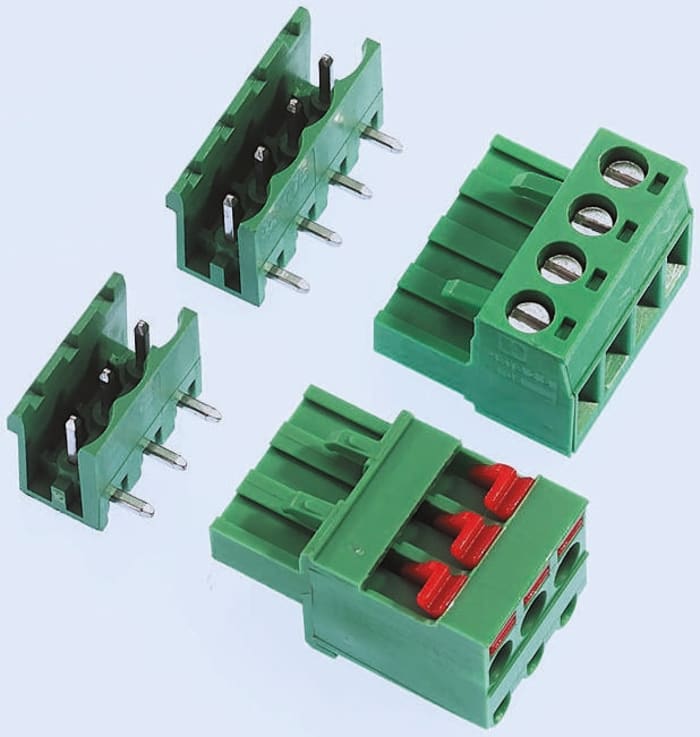 Phoenix Contact PCB Terminal Block, 8-Contact, 5mm Pitch, Cable Mount, 1-Row, Screw Termination