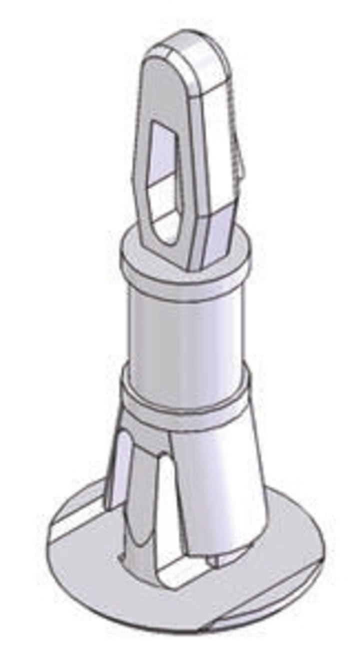 RLCBSR-10-01 BLANC, 15.9mm High Nylon PCB Support Pillar for 3.18mm PCB Hole, 9.5mm Base