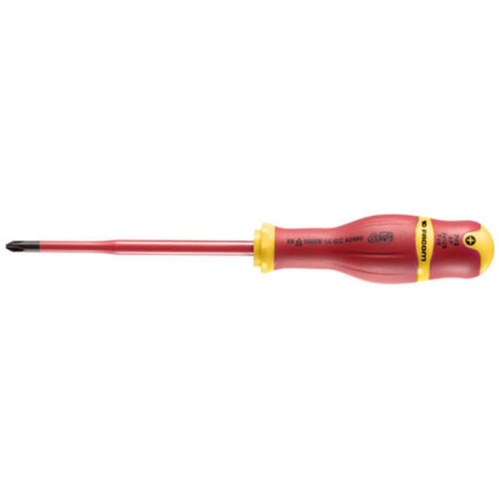 Facom Phillips Insulated Screwdriver, PH2 Tip, 125 mm Blade, VDE/1000V, 245 mm Overall