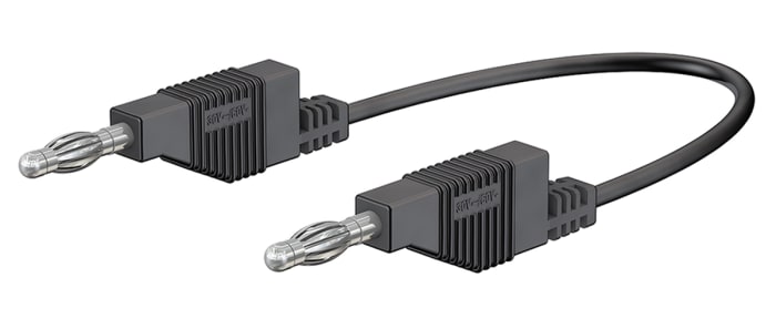 Staubli, 15A, 30 V ac, 60V dc, Black, 500mm Lead Length