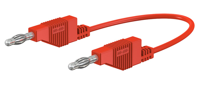 Staubli, 15A, 30 V ac, 60V dc, Red, 500mm Lead Length