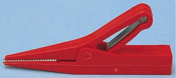 Krokosvorka, 10A, materiál kontaktu: Mosaz, Červená, Staubli