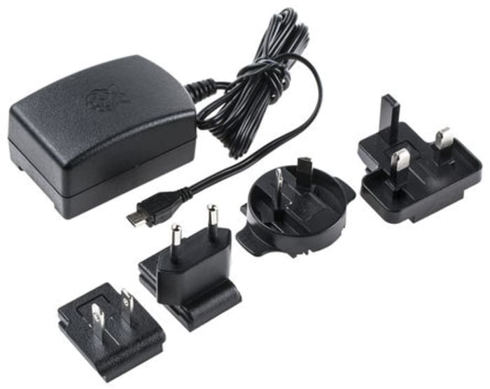 Stontronics Raspberry Pi Power Supply, Micro USB Type B with Universal Plug Type
