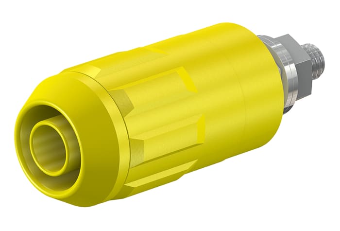 Fiche banane femelle 4 mm Staubli Jaune Femelle 20A 1000V