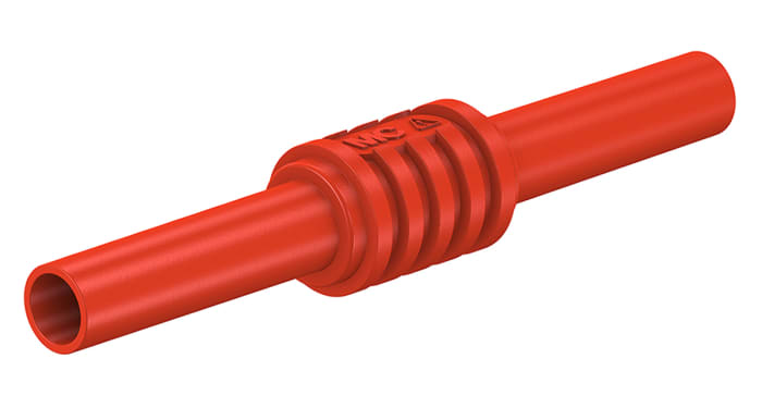 Staubli Red, Female Banana Coupler With Brass contacts and Nickel Plated - Socket Size: 4mm
