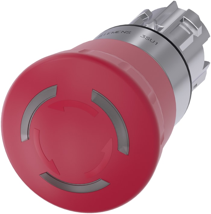 Siemens SIRIUS ACT 3SU10 Series, Twist Release, Emergency Stop Push Button Head 40mm Diameter