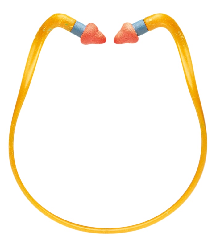 Honeywell Safety Blue, Orange Reusable Band Ear Plugs, 24dB Rated, 10 Pairs