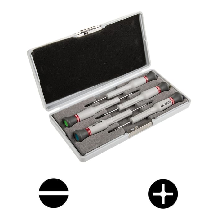 Facom Phillips; Slotted Precision Screwdriver Set, 5-Piece