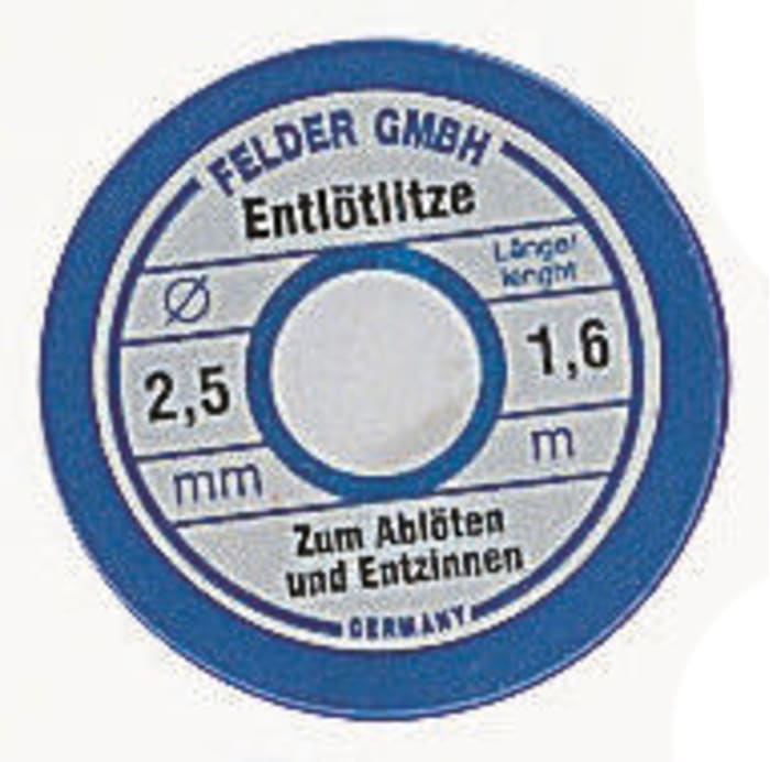 Felder Lottechnik 27.162 1.6m Desoldering Braid, Width 2.5mm