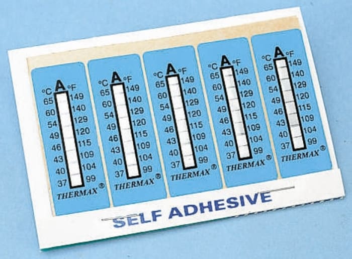 RS PRO Temperature Sensitive Label, 8 Levels
