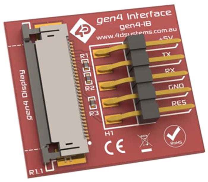 4D Systems Interface Board for gen4 Intelligent Display Modules