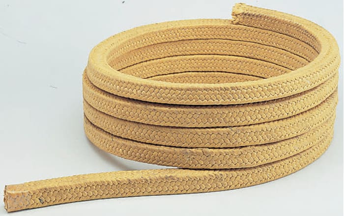 James Walker Solid Duramid Gland & Valve Packing, 1/2 in, 20m/s rotary speed, 20 bar max