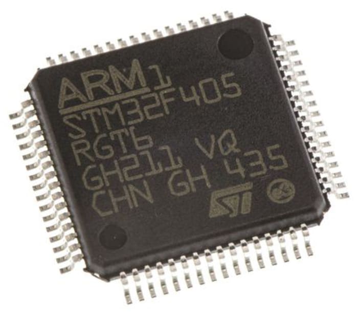 STMicroelectronics, 32bit ARM Cortex M4, STM32F4 Microcontroller, 100MHz, 512 kB Flash, 64-Pin LQFP