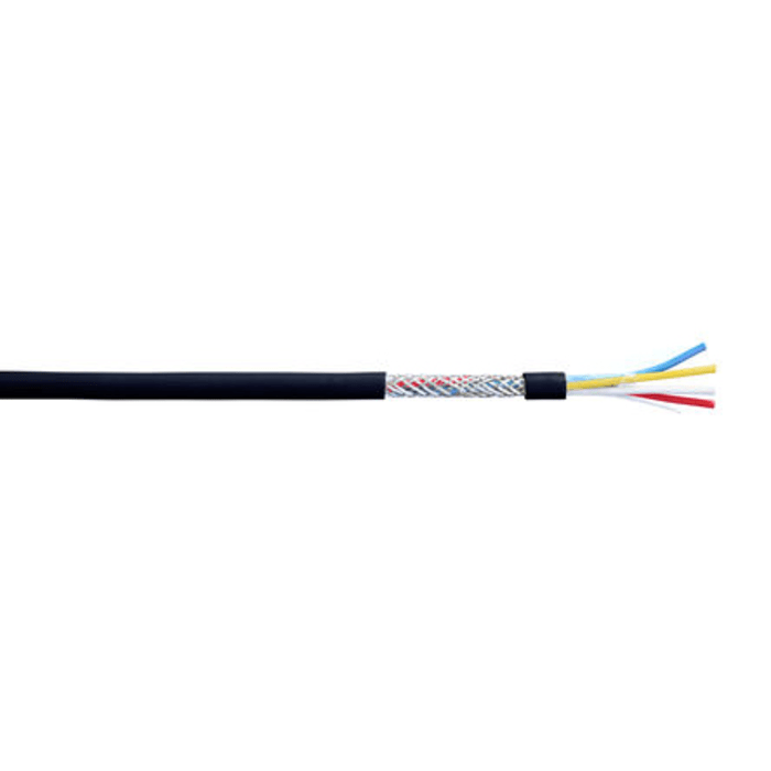 Câble audio CAE Groupe, 5 conducteurs, 0,22 mm² Blindé Tresse de cuivre étamé, 24 AWG, Multiconducteur, gaine Noir