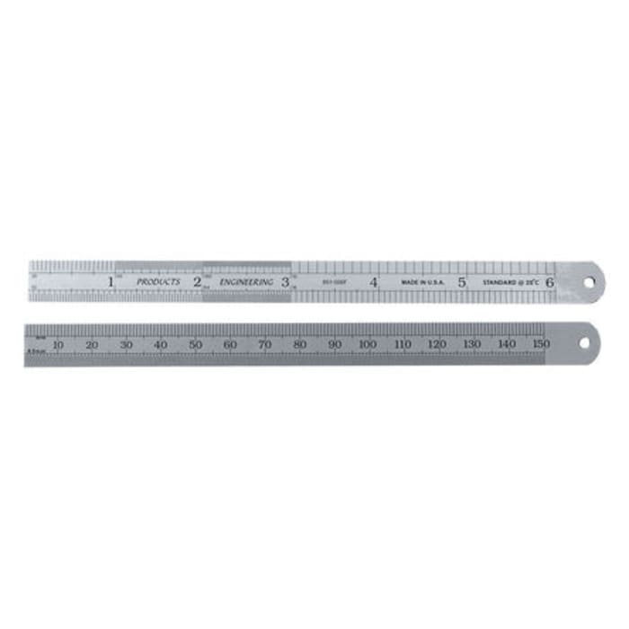 RS PRO 150mm Steel Imperial, Metric Ruler