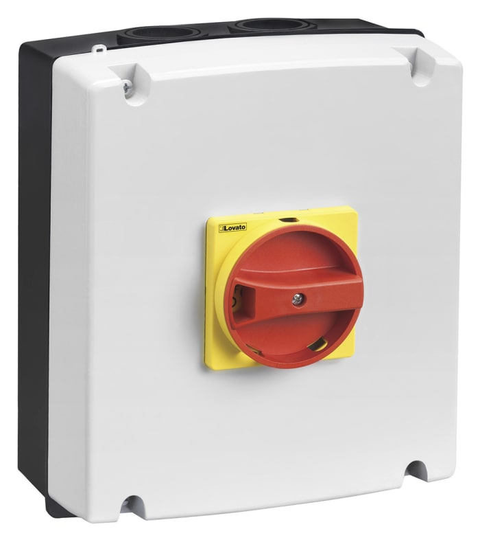 Lovato 3P Pole Isolator Switch - 63A Maximum Current, IP65