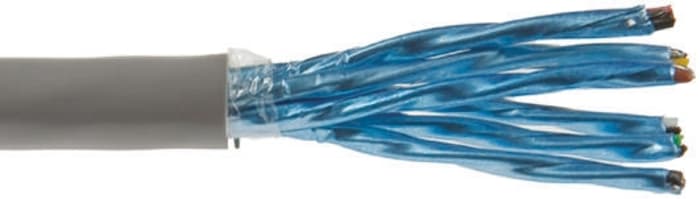 Alpha Wire Alpha Essentials Communication & Control Series Data Cable, 6 Pairs, 12 Cores, 0.35 mm², Screened, 22 AWG,
