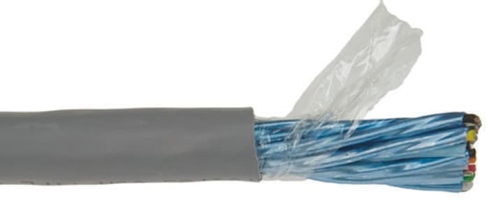 Alpha Wire Alpha Essentials Communication & Control Series Data Cable, 11 Pairs, 22 Cores, 0.35 mm², Screened, 22 AWG,
