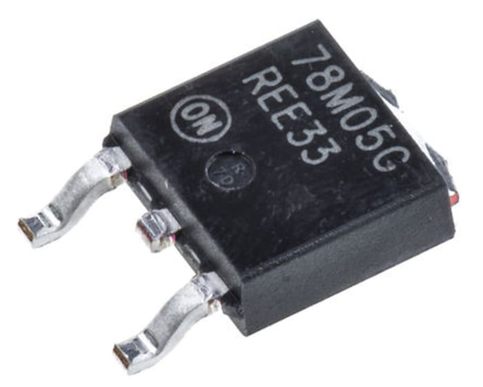 Régulateur de tension MC78M05CDTG, 500mA, DPAK, 2+Tab broches.