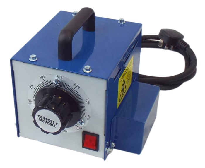Carroll & Meynell 1 Phase 300VA Variac, 1 Output, 240V, 13A