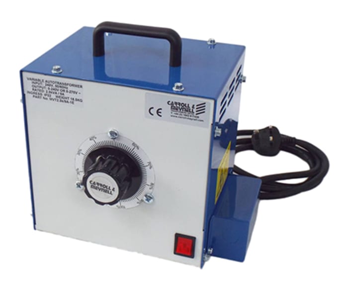 Carroll & Meynell 1 Phase 1kVA Variac, 1 Output, 240V, 13A