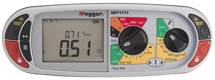 Megger MFT1711 Multifunction Tester, 250 V, 500 V, 1000 V , Earth Resistance Measurement With Wireless