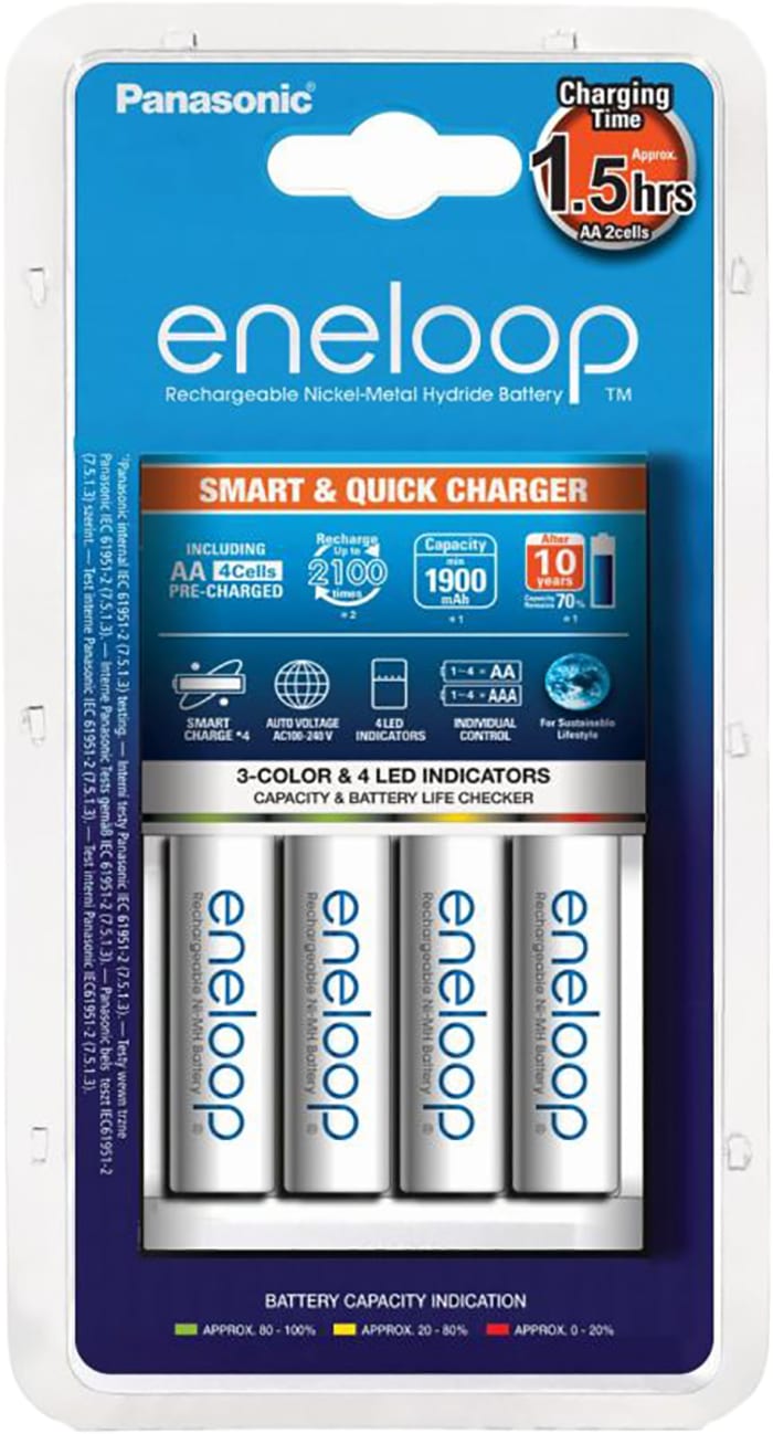 Panasonic eneloop Rechargeable AA Ni-MH Batteries with Charger