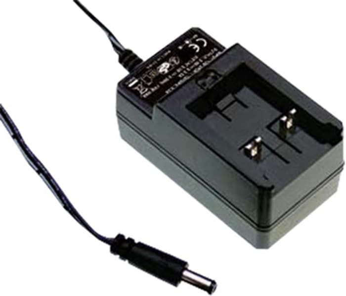 MEAN WELL 30W Plug-In AC/DC Adapter 15V dc Output, 2A Output