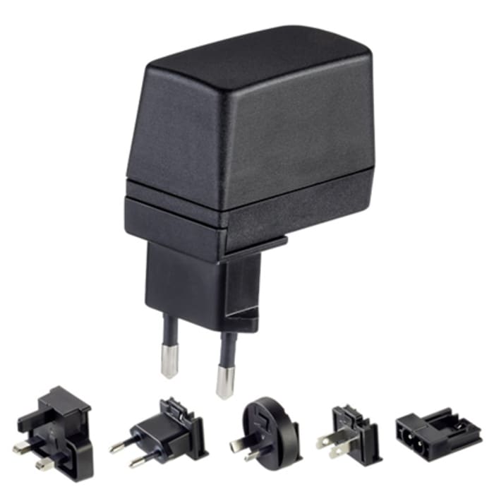 Adaptateur AC/DC 12V c.c., 600mA, 7.5W, Interchangeable