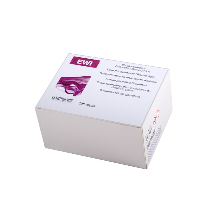 Electrolube IPA Electrowipes Wet Isopropanol Wipes, Box of 100, 134 x 60mm