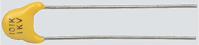 Panasonic Ceramic Single Layer Capacitor 1nF 1kV dc ±10% Y5P Dielectric, ECKA, Through Hole +125°C Max Op. Temp.