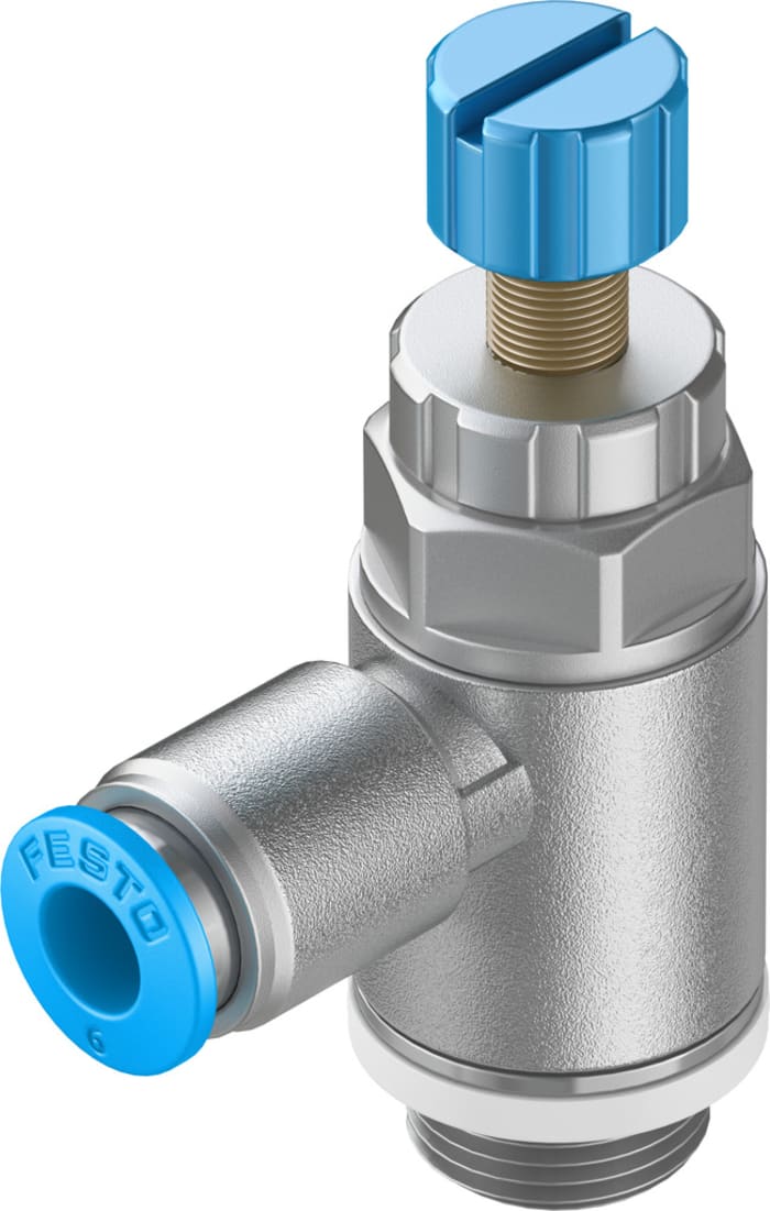 Festo GRLA Series Tube Exhaust Valve, 8mm Tube Inlet Port x G 1/4 Male Outlet Port, 193147