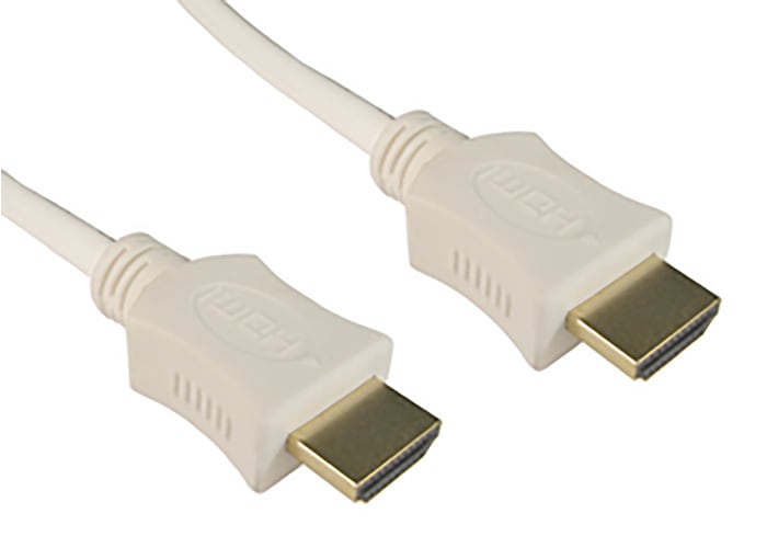 RS PRO HDMI Kablosu, Uzunluk: 0,5m, Beyaz