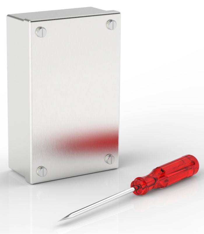RS PRO 304 Stainless Steel Satin Rectangular Adaptable Enclosure Box, 100mm x 160mm x 50mm