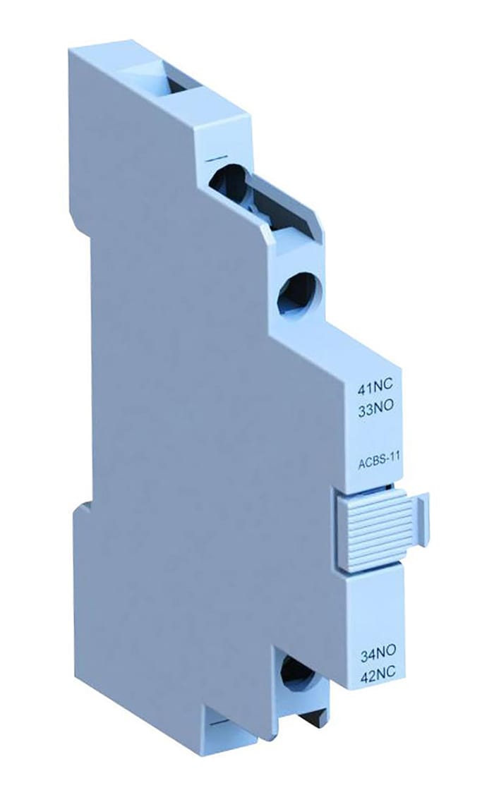 WEG Auxiliary Contact Block, 2 Contact, 1NC + 1NO, Side Mount ACBS
