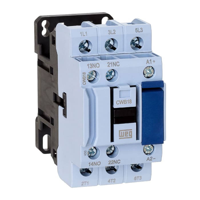Contacteur WEG série CWB, 3 pôles , 3NO, 18 A, 24 V c.a., 7,5 kW
